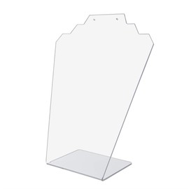 Marketing Holders 6 Pack Jewelry Display Stand 8.5" x 11" Clear Acrylic Slant Back Holds Necklaces Bracelets and One Set of Earrings Craft Shows Department Stores Bridal Shops