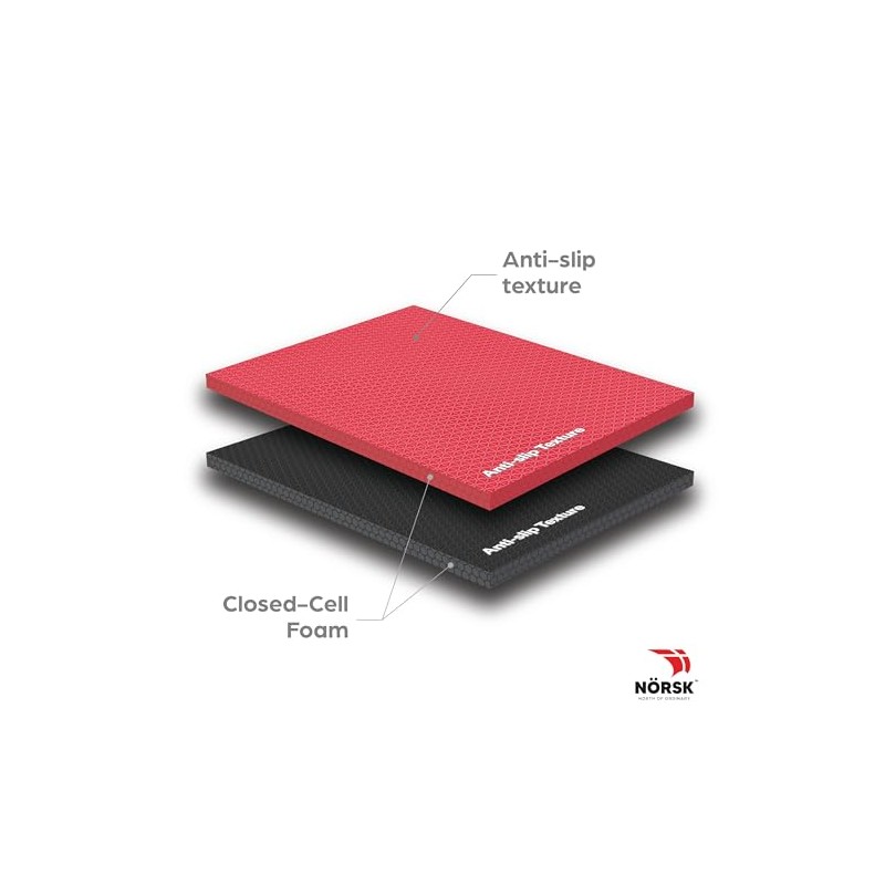 Norsk Dual-Sided Reversible 1/2" Foam Exercise Mats for Home Gym