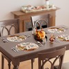 XCHI Thanksgiving Cross Turkey Fall Round Placemats Set of 4