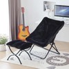 Givjoy Comfy Folded Chair with Ottoman, Oversized Folding Faux Fur