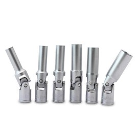 Bituxx Joint Glow Plug Wrench Set 6 Pieces (8/9/10/12/14/16 mm) 3/8 Socket Set Car Tool