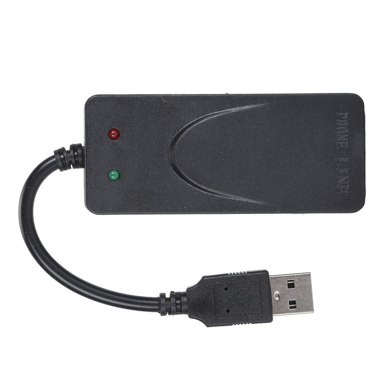 USB 56K External Dial Up Fax Data Modem Dual RJ11