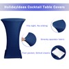 HolidayIdeas Cocktail Table Covers, 2 Pack - Stretch Spandex Square