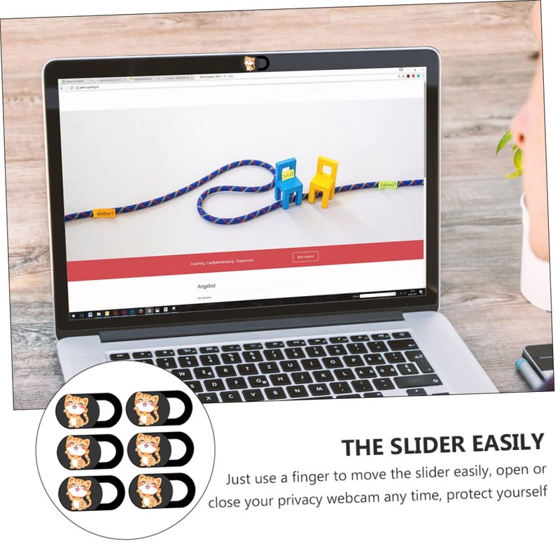 DOITOOL 6pcs Ultra Thin Camera Protective Cover Slide for Laptop