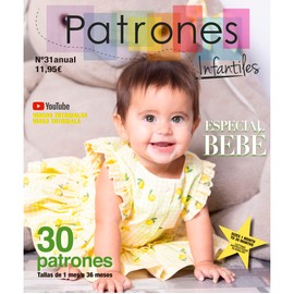 Patroni Infantili n. 31 - Speciale Bebè: 22 progetti irresistibili di cucito per neonati, con taglie da 1 a 36 mesi. Impara passo dopo passo con video tutorial su YouTube. Goditi il cucito!