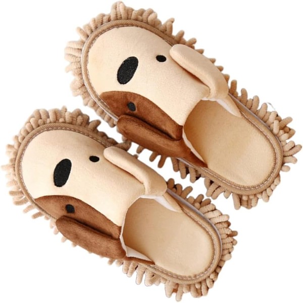 KOMUNJ 1 Double Layer Cartoon Dog Slippers Microfibre Cleaning Dusting