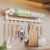 30cm Wall Mounted Kitchen Organizer Rack, Stainless Steel Utensil Holder