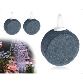 AOYEGIC 2 Stück Luftstein für Aquarium,Sprudler Sauerstoffsteinscheib für Aquarium,Luftausströmer,Blasendiffusor,verwendet für Teiche Fisch Tank(Rund,4 cm)