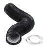 CABAX 4 Inch 5 Feet Air Ducting, Flexible Black Aluminum