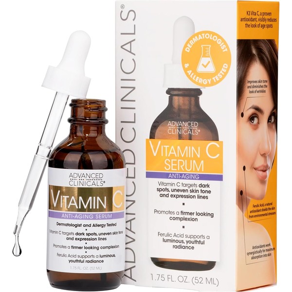 ADVANCED CLINICALS SUERO FACIAL VITAMINA C ANTIEDAD ACLARANTE CON ACIDO
