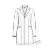 Dr. James Lab Coat for Women, Tailored Fit, Feminine Design,