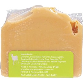 Harmony Soapworks Lime and Lemongrass Goat's Milk Soap, 140 Grams