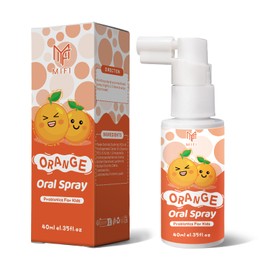 Kids Oral Spray, Toddler Toothpaste Helper for Daily Oral Care and Fresh Breath,Fruit-Flavored, Probiotic Oral Spray for Child (1Pack, Orange)