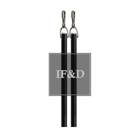 Fabrics and Drapes - 48 Inch (4 Foot) - 2 pack - Black Fiberglass Drapery Wand - Style #0329