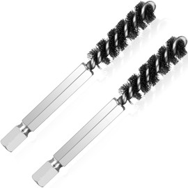 YUAAO Golf Clubs Head Hosel Brush Golf Club Brush Wire Brush Cleaning Tool Electric Drill Wire Brush for Iron and Wood (Silver-2 Pieces)