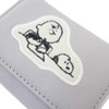 Snoopy SN&CB Zipper Trifold Wallet Grey Applique