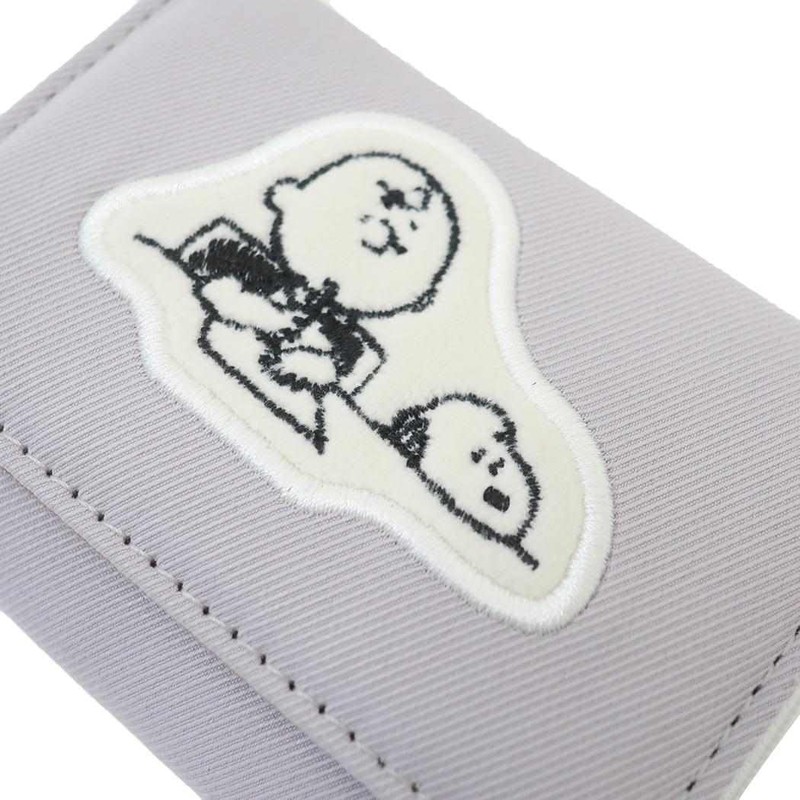 Snoopy SN&CB Zipper Trifold Wallet Grey Applique