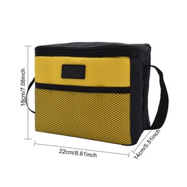 Nanxson 5L Lunch Bag Leakproof Thermal Cooler Lunch Box Adult Waterproof Insulated Lunch Tote Bag (5L,Yellow)