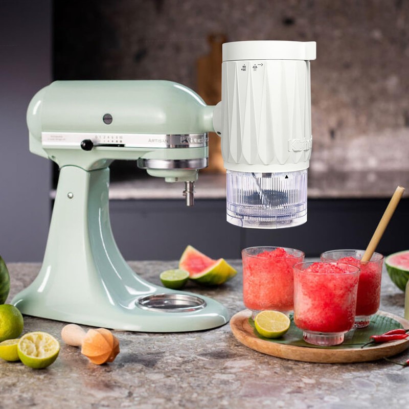 Shave Ice Attachment for Kitchenaid Stand Mixers, Shaved Ice and