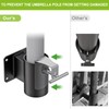 Lifeswell Heavy Duty Deck Railing Umbrella Holder, Patio Umbrella Stand