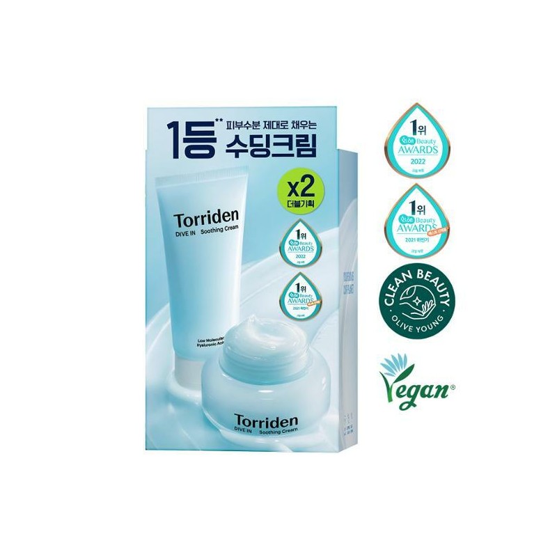 Torriden Dive-in Soothing Cream 100ml Double Pack - Torriden Dive-in