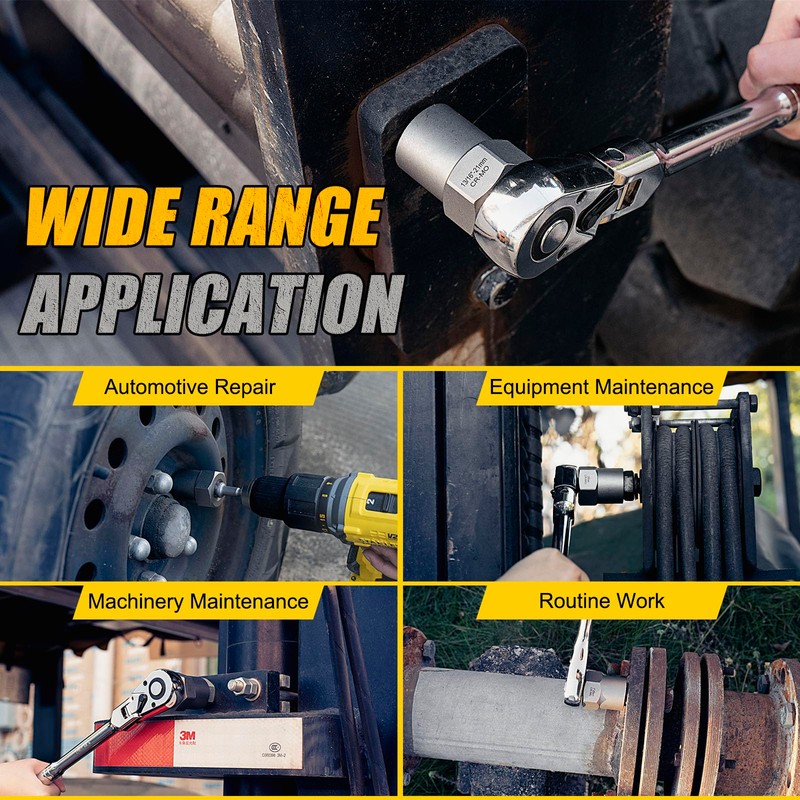 Topec Bolt Extractor Kit Heavy Duty, 9-Piece 1/2'' Drive Deep