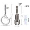 Ybaoo 25 PCS Q Hanger Hooks with Safety Buckle, Windproof