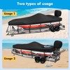 Boat Cover with Separate Drainage Kit Accessory,1400D Double Usage Wind-Proof
