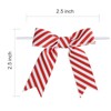 Meseey 50 Pcs 2.5 Inches Red and White Stripes Twist
