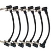Guitar Pedal Cable Set, 6-Pack, Right Angle Connectors, Noise-Free Effect