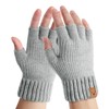 Hammist Men's Fingerless Gloves, Hand Warmer, Cold Protection, Thick, Smartphone