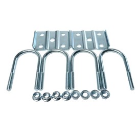 TRAILER SUPPLIES 3,500 lb Trailer Axle U-Bolt Kit – Fits 2-3/8" Round Axles – 5.5" x 1/2" U-Bolts with Tie Plates & Hardware – Compatible with Dexter, AL-KO
