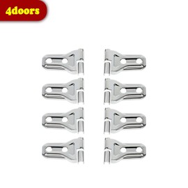 Door Hinge Cover for 2018 Jeep JL Wrangler Unlimited 4-Door (Chrome, Pack of 8)