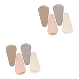 VICASKY 2sets Decorative Cuticle Nipper Pu Protective Sleeve for Manicure Tools Easy to Use Carry Versatile for Salon Home Scissors for Cuticle Tweezers Nippers 4pcs*2