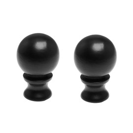 Milcraft 2Pcs 1-1/2 Inch Lamp Finial Oil Rubbed Black Steel Ball Knob Lamp Shade Finials Cap Knob Lamp Decoration for Lamp Harp Holder