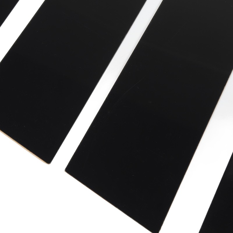 6Pcs B Pillar Posts Trim Glossy Black Firm Paste Exterior