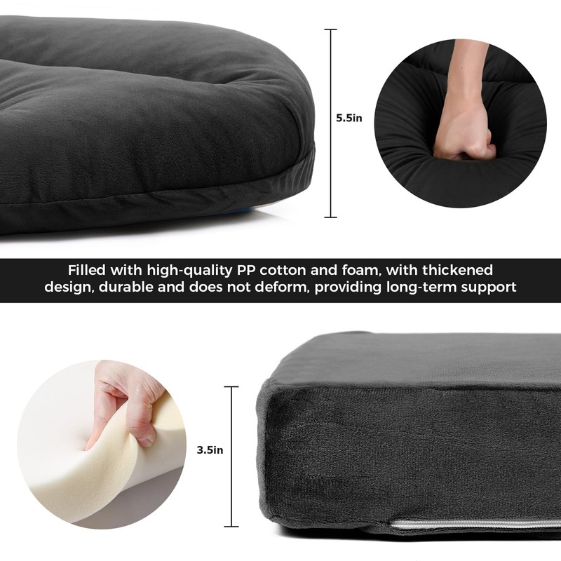 ANMINY 5pcs Glider Rocker Replacement Cushions Set - Thickened Velvet