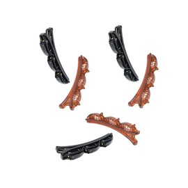 Labriciyon 6Pcs Black and Brown Double Layers Twist Band French Braider Hair Tool,Fashion Twist Plait Clip Front Hair Clips Hairpin Headband Beauty Tool, Hair Braider,Headband with Clips ﻿
