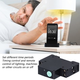 WIFI Schutzschalter, Zeitschalter Fernbedienung Smart Timer, WALN Schalter Hutschiene, 1P 100‑230V Relaisschalter (32A)(16A)