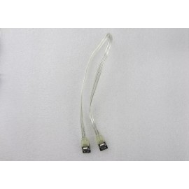 Micro SATA Cables SATA II Cable 18 inch with Metal Latch in CLEAR SILVER