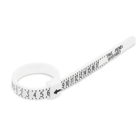 OneJeweller Ring Sizer Tool Measuring Gauge for Finger Sizes 1-17 USA Reusable Set (White)