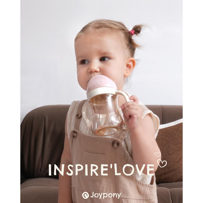 Joypony Sippy Cups for Toddlers 1-3, Spill Proof Weighted Straw