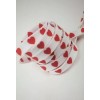 Unbranded Flat Shoelaces Valentines White with red heart patterned. Length-120cm