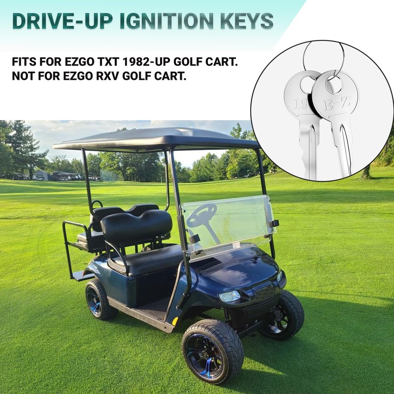 Drive-up Ignition Keys (10 PCS) Fits CLUBCAR EZGO YAMAHA Golf