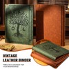 Ovesmusl PU Leather 3 Ring Binder Fits 8.5"x11" Letter Size