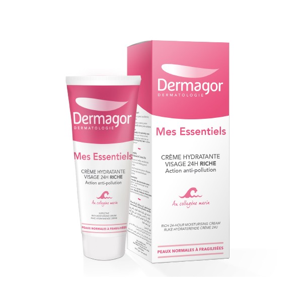 Dermagor Mes Essentiels Crème Hydratante Visage 24H Riche, 40ml