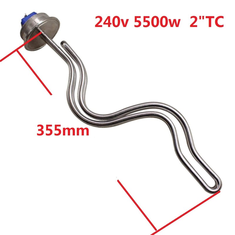 DERNORD 2 Inch (OD64) Tri-clamp Ripple Heating Element Electric Water