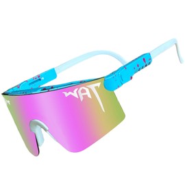 Wapreta Men and Women Baseball Pit Vipers Sunglasses Youth Fishing Golfing Mountaineering Riding Adjustable Polarized Sunglasses (A1)