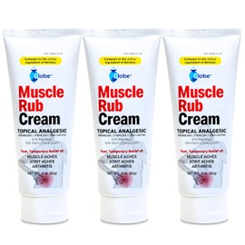 (3 Pack) Globe Ultra Strength Greaseless Muscle Rub Cream (3 oz). Compare to The Active Ingredients of Greaseless Bengay, 10% Menthol & 15% Methyl Salicylate (3 Pack)