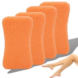 Feet Pumice Stone - Pack of 4 Foot Care Callus Exfoliating Stone Feet Hard Skin Pedicure Scrubber Remove (Orange) - Rough Stone